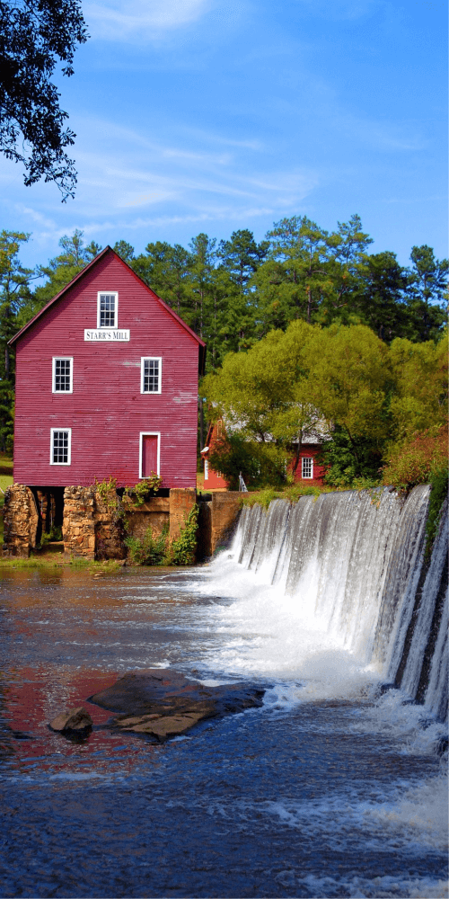 Red-Mill-By-Waterfall waterfall