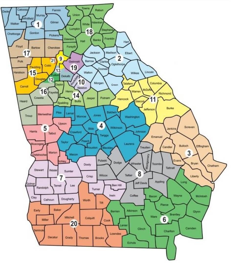 District Map no region numbers